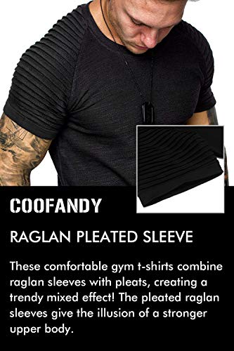 COOFANDY Men's Fitness Tee - Black L