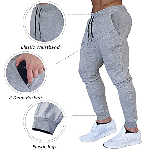 Men's Slim Joggers Workout Pants for Gym Running
