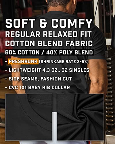 Motivational XL Workout Shirt - Black-On-Black