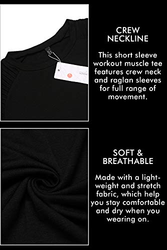 COOFANDY Men's Fitness Tee - Black L