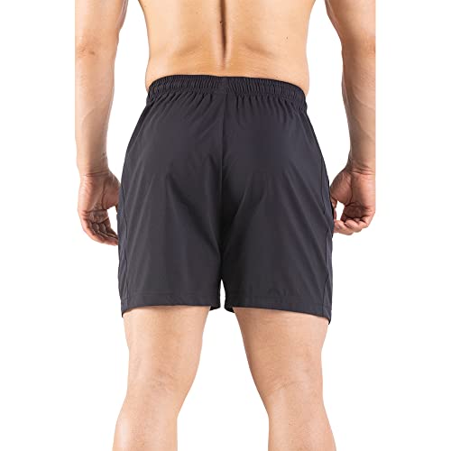 Men's Quick Dry Athletic Running Shorts with Zipper Pockets