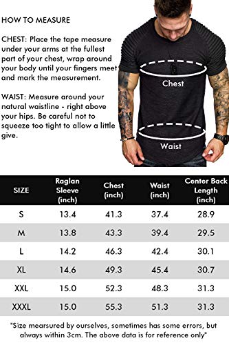 COOFANDY Men's Fitness Tee - Black L