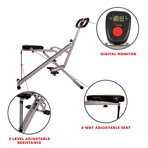 Sunny Health & Fitness Squat Assist Row-N-Ride Trainer