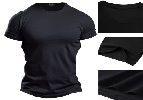 ReedCA Black Bat - Men's Gym Tee - Workout Shirt