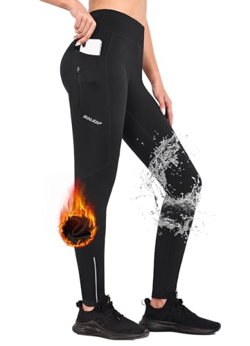 BALEAF Women's Fleece Leggings - Winter Running, Cycling, Hiking