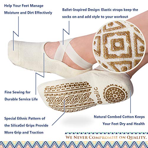 Ozaiic Non-Slip Yoga Socks for Women