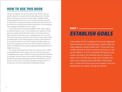 Men's 90-Day Fitness Journal: Daily Food & Exercise Tracking