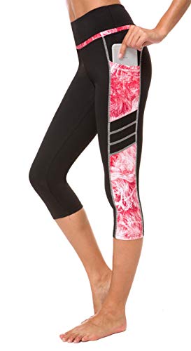 Sugar Pocket Women's Yoga Capris with Tummy Control