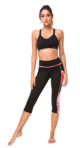 Sugar Pocket Women's Yoga Capris with Tummy Control