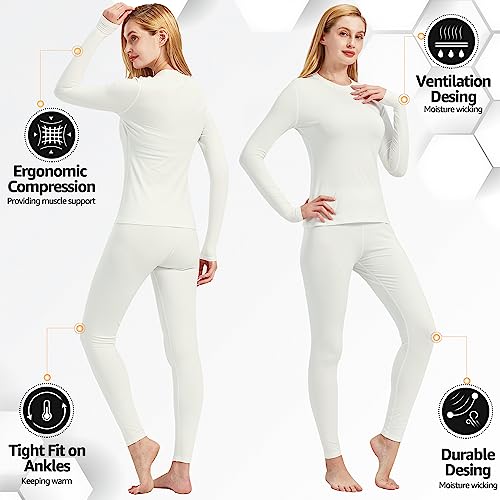 UNIQUEBELLA Women's Thermal Underwear Set for Home Fitness