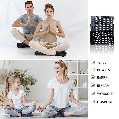Non Slip Yoga Socks with Grips for Home Fitness