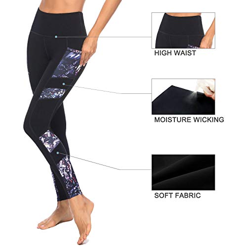 JOYSPELS High Waisted Black Gym Leggings - M