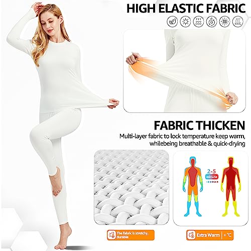 UNIQUEBELLA Women's Thermal Underwear Set for Home Fitness