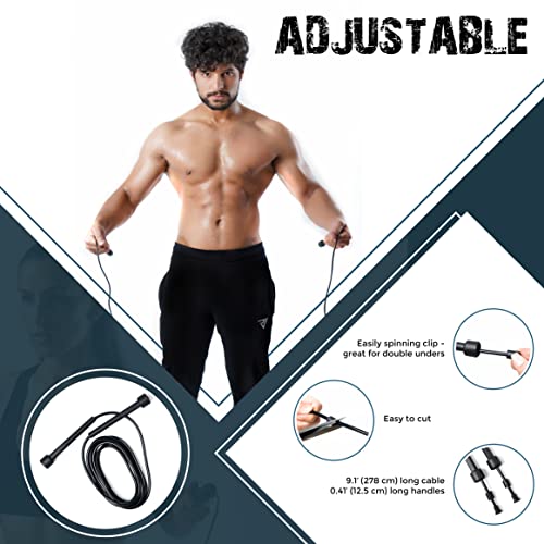 Muza Adjustable Skipping Rope: Versatile Home Fitness Equipment