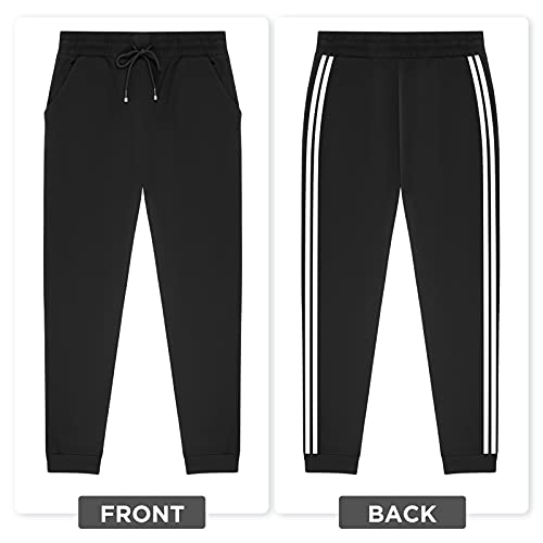 Women's Stanpetix Joggers - Black Sport Pants with Pockets (L)