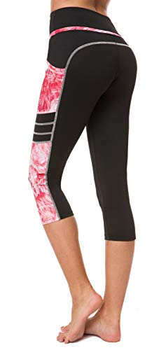 Sugar Pocket Women's Yoga Capris with Tummy Control