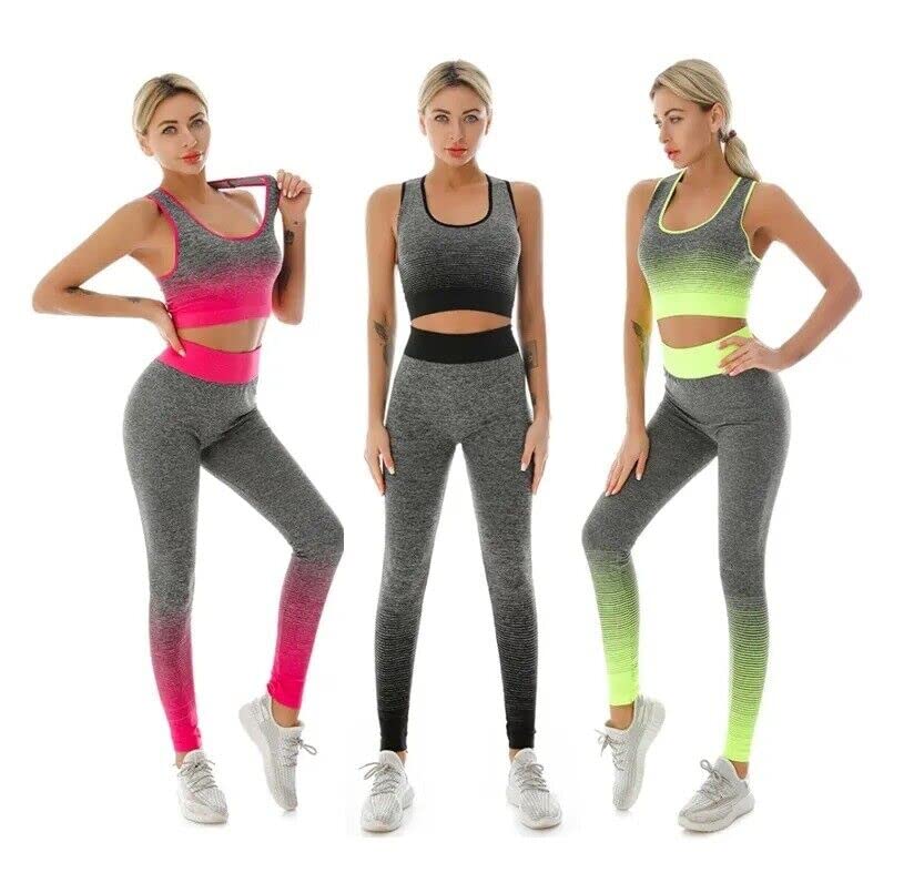 Green Seamless Ribbed 2-Piece Women's Gym Set