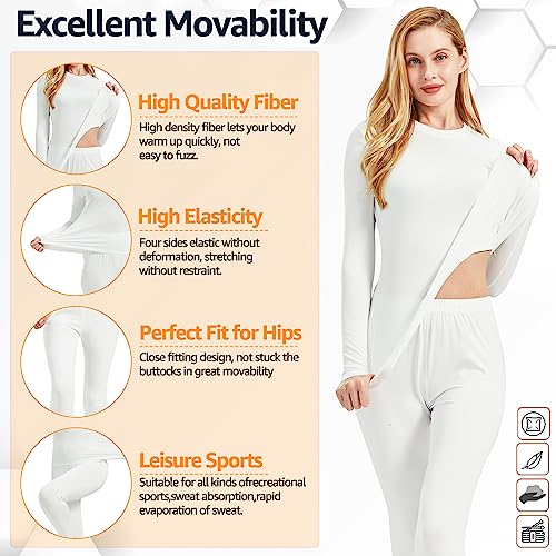 UNIQUEBELLA Women's Thermal Underwear Set for Home Fitness