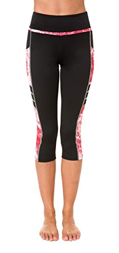 Sugar Pocket Women's Yoga Capris with Tummy Control