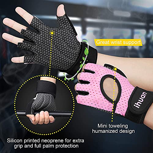 IHUAN Wrist Support Gym Gloves | Full Palm Protection