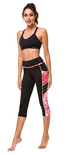 Sugar Pocket Women's Yoga Capris with Tummy Control