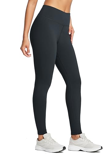 BALEAF Women's High-Waisted Fleece Leggings - Black S