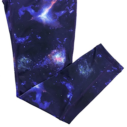 FLYILY Womens High Waist Yoga Leggings - BlueSky