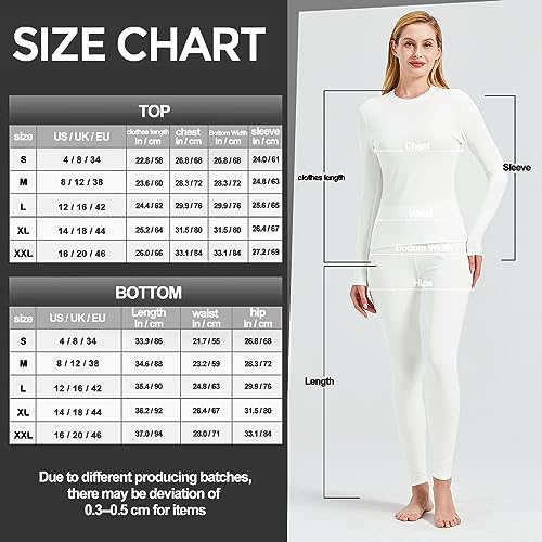 UNIQUEBELLA Women's Thermal Underwear Set for Home Fitness