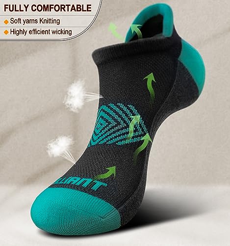 Women's Athletic Socks - 6 Pairs, Moisture Wicking