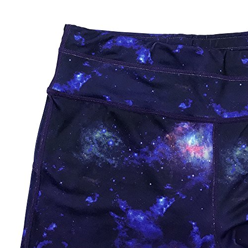 FLYILY Womens High Waist Yoga Leggings - BlueSky