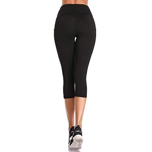 SIMIYA Women's High Waist Fitness Capris with Pockets