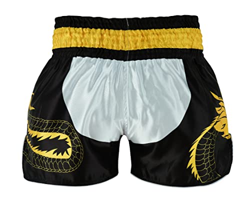 EVO Fitness Muay Thai Shorts - Medium, White/Black