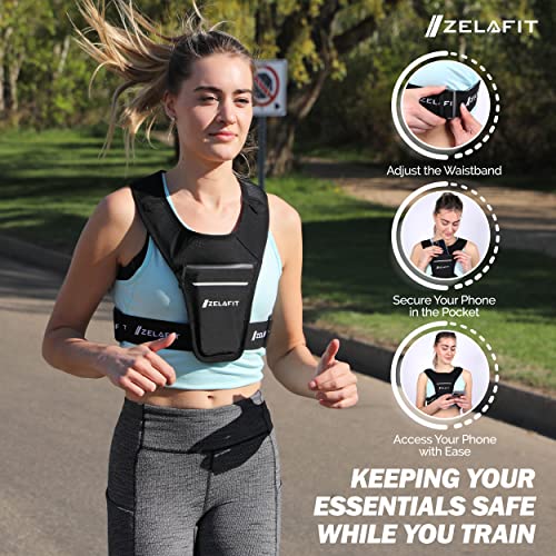 ZelaFit® Waterproof Running Phone Holder + Waistband (Black)