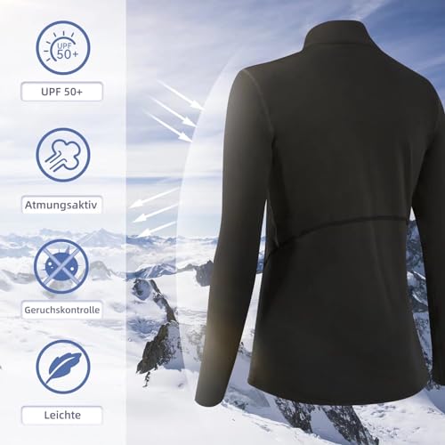 TERODACO Women's Thermal Base Layer - Black XS