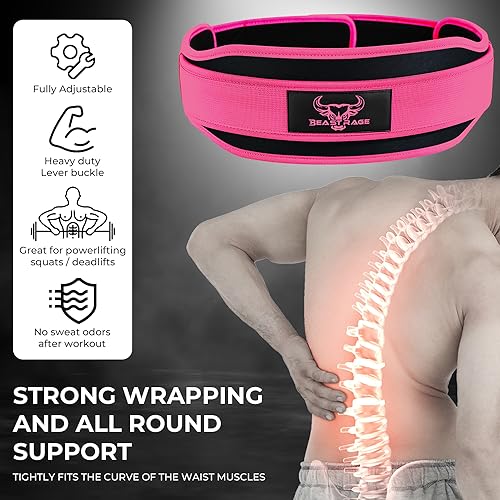 Double Strength Padded Weight Lifting Belt for Home Fitness