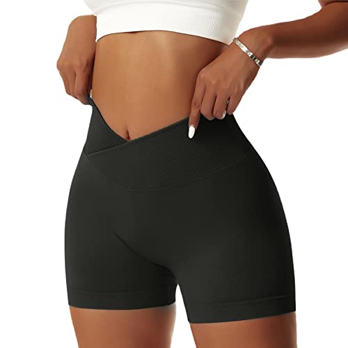 Vertvie V High Waist Gym Biker Shorts-Fitness & Yoga