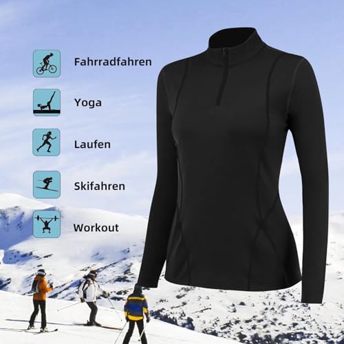 TERODACO Women's Thermal Base Layer - Black XS