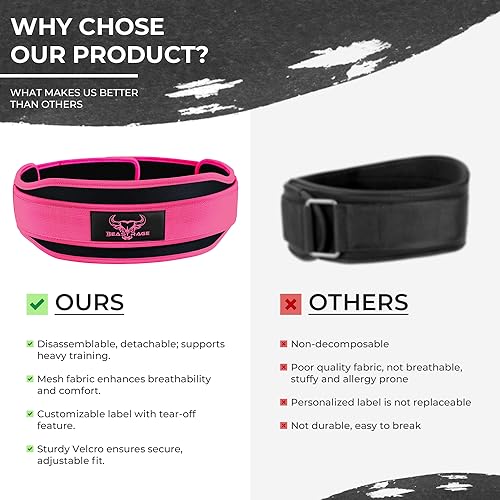 Double Strength Padded Weight Lifting Belt for Home Fitness