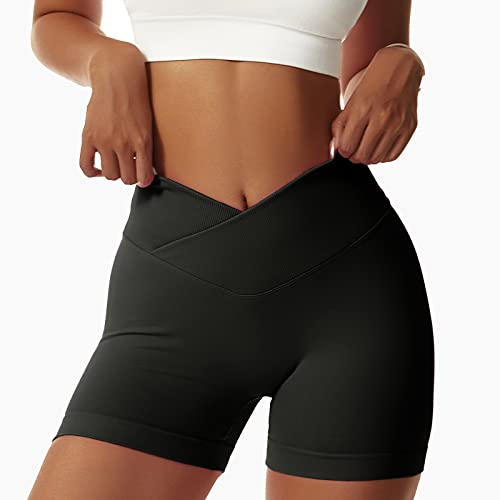 Vertvie V High Waist Gym Biker Shorts-Fitness & Yoga