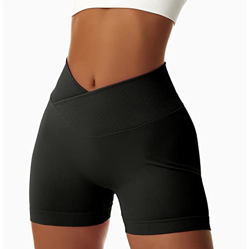 Vertvie V High Waist Gym Biker Shorts-Fitness & Yoga