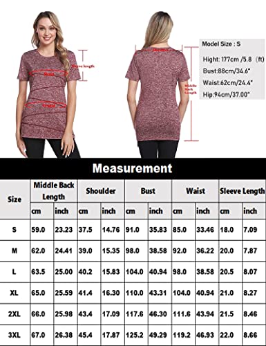 iClosam Women's Green Workout Tunic Shirt