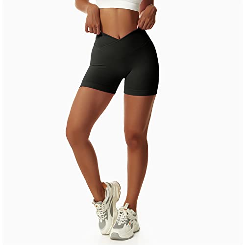 Vertvie V High Waist Gym Biker Shorts-Fitness & Yoga