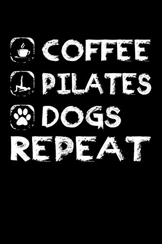 Pilates Journal Notebook for Dog and Coffee Lovers
