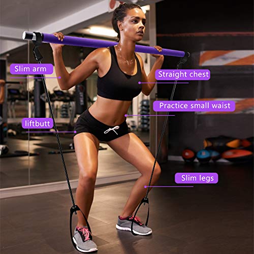 Pilates Bar Kit with Resistance Band: Portable Home Fitness