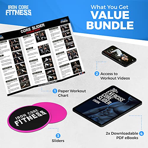 Pink Gymnastics Pilates Sliders for Core Workout