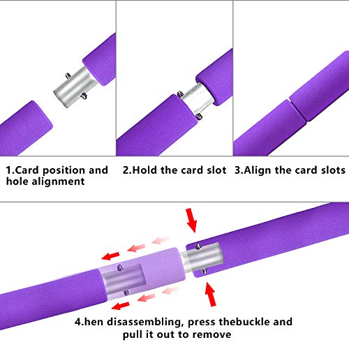 Pilates Bar Kit with Resistance Band: Portable Home Fitness