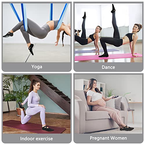 Flintronic Non-Slip Pilates Yoga Socks – 2 Pairs