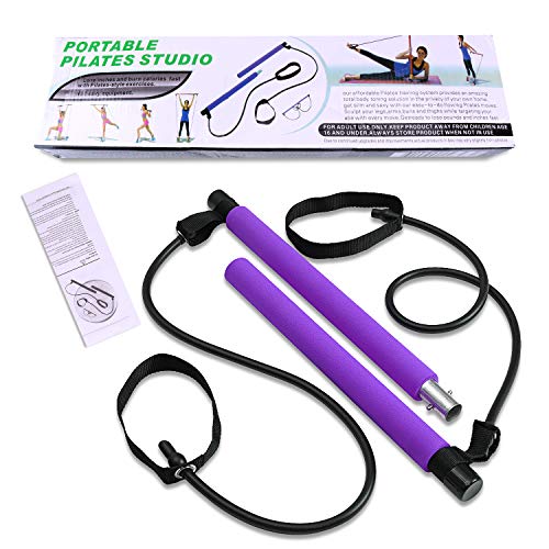 Pilates Bar Kit with Resistance Band: Portable Home Fitness