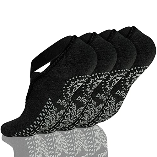 Flintronic Non-Slip Pilates Yoga Socks – 2 Pairs