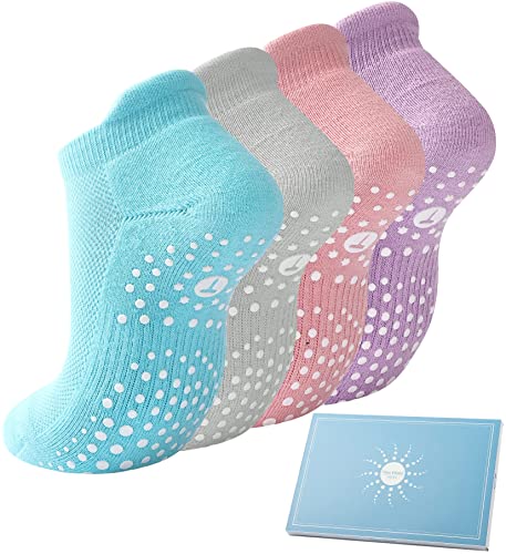 Colorful 6-8 Non-Slip Grip Yoga Socks for Women
